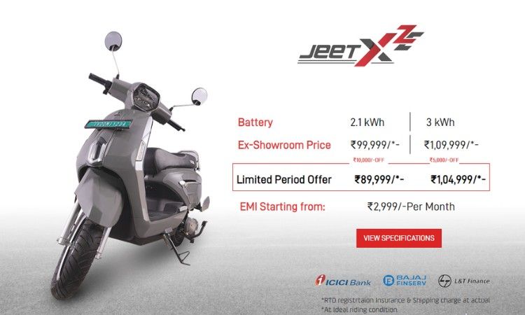 Ivoomi Jeet X ZE Electric Scooter Price